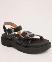 Sandália Flatform Feminina Fivela-64060