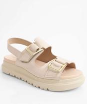 Sandália Flatform Feminina Fivela Modare Bege-18121