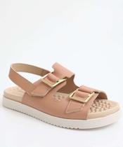 Sandália Flatform Feminina Fivela Modare Bege-19051