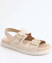 Sandália Flatform Feminina Fivela Modare Bege-19053