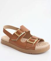 Sandália Flatform Feminina Fivela Modare Caramelo-19049