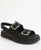Sandália Flatform Feminina Fivela Modare Preto-19045