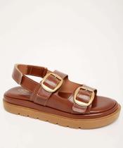 Sandália Flatform Feminina Fivela tiras autocolantes-59140 Sandália Flatform Feminina Fivela tiras autocolantes-59140