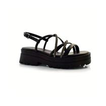 Sandália Flatform Feminina Ramarim Tratorada Strass 2438203