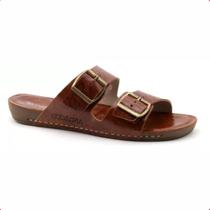 Sandália Flatform Goa Em Couro Crush Rust