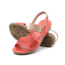 Sandália Flatform Goa em Couro Gales Coral - 14280GC