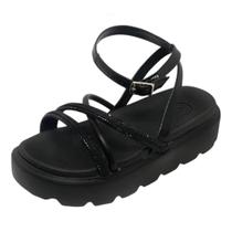 Sandália Flatform Infantil Menina Conforto Strass Molekinha