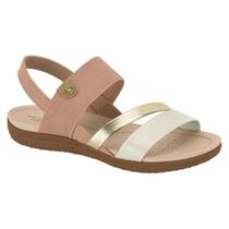 Sandália Flatform Metalizado Elástico Tendência Conforto 7125.233 Modare
