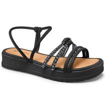 Sandália Flatform Mississipi Q9792 - Preta