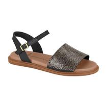 Sandália Flatform Moleca Feminino- Preto/Grafite