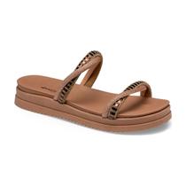 Sandália Flatform Tiras Com Apliques Feminina Mississipi