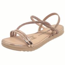 Sandália Flatform Tiras Finas Strass Metalizada Dakota Sandália Flatform Tiras Finas Strass Metalizada Dakota