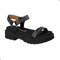 Sandalia Flatform Tratorado Vizzano Original Strass