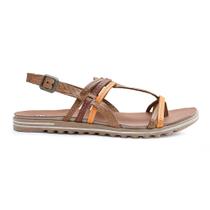 Sandália Flats em Couro cor Âmbar New Face Feminina Sandália Flats em Couro cor Âmbar New Face Feminina