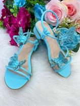 Sandália Flor Di Mila Laise Borboletas Azul - Conforto e Estilo para Crianças