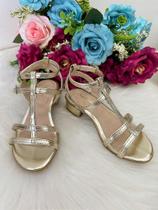 Sandália Flor Di Mila Mariana Dourada - Conforto e Estilo para Crianças