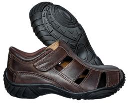 Sandalia Franciscana Masculina Em Couro Percata Fechada Chinelo Resistente Macio