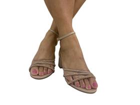 Sandalia Giulia Domna Salto Bloco Com Glitter