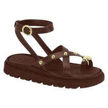 Sandália Gladiadora Flatform Tachas Moleca