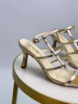 Sandália gladiadora salto fino