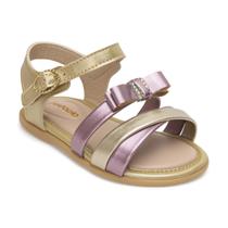 Sandália Glam Pimpolho Fase 2 Feminino Dourada/Lilas 0120572C