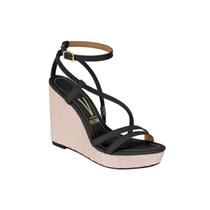 Sandália glitter anabela feminina vizzano - Sandália glitter anabela feminina vizzano -
