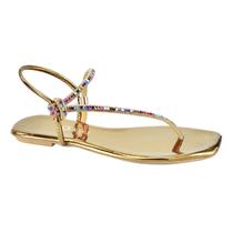 Sandália Godiva Rasteira Flat Bronze