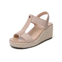 Sandália GOUPSKY Anabela Nude Plataforma 6,5 cm Sandália GOUPSKY Anabela Nude Plataforma 6,5 cm
