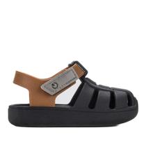 Sandália Grendene Infantil Oslo 12118. Preto/Castor