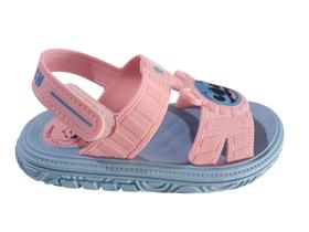 Sandália Grendene Kids de Bebê Rosa Stitch Disney Puff Bag 23224