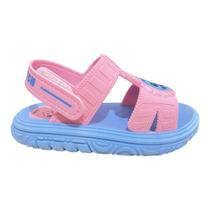 Sandália Grendene Stitch Puff Bag Menina - Rosa e Azul