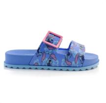 Sandália Grendene Stitch Summer Slide - Azul/Rosa