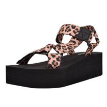 Sandalia GUESS Avin Mujer Negra/Leopardo 908 Tela Negra Talla 6 US