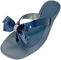 Sandália GUESS TUTU Marinho Slip-On Salto Baixo 2 cm