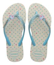 Sandalia havaiana infantil kids slim glitter ii fc
