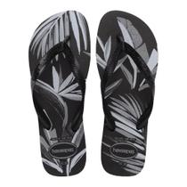 Sandália Havaianas Aloha Preto/Preto/Cinza 41/42 Sandália Havaianas Aloha Preto/Preto/Cinza 41/42
