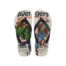 Sandália Havaianas Chinelo Kids Marvel II Bege Palha