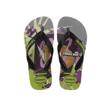 Sandália Havaianas Chinelo Kids Top Minecraft Oliva Sandália Havaianas Chinelo Kids Top Minecraft Oliva