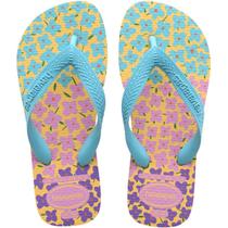 Sándalia Havaianas Kids Flores Fc Amarelo Calá/Azul 25/26