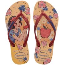 Sandalia havaianas kids slim princess amarelo caja branca de neve