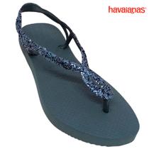 Sandália Havaianas Luna Strass Feminina Tiras Em Brilho