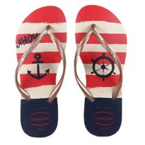 Sandália Havaianas Slim Nautical - Bege Palha/Rose Sandália Havaianas Slim Nautical - Bege Palha/Rose