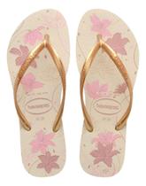 Sandália Havaianas Slim Organic - Bege/Dourado