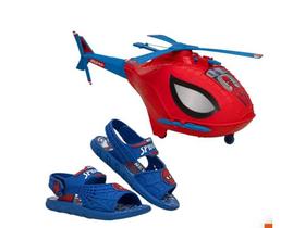 Sandália Homem Aranha Sky Operation Menino Azul/Vermelho Ref:23064 Sandália Homem Aranha Sky Operation Menino Azul/Vermelho Ref:23064