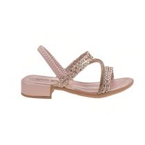 Sandalia Inf Salto Medio Grosso Stilo Rose S.8200.40- Sandalia Inf Salto Medio Grosso Stilo Rose S.8200.40-