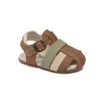 Sandália Infantil Baby Klin Cup Cake 515 Taupe/Verde