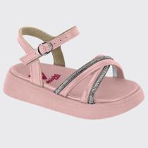 Sandália Infantil Baby Pepete Meninas Strass Molekinha 2733.104.28496 Rosa Sandália Infantil Baby Pepete Meninas Strass Molekinha 2733.104.28496 Rosa