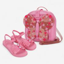 Sandália Infantil Barbie Fly Com Mochila Rosa Sandália Infantil Barbie Fly Com Mochila Rosa