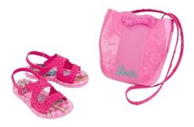 Sandalia Infantil Barbie Grendene Com Bolsa 22749 Flowers