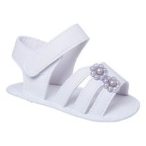 Sandália Infantil Bebê Menina antiderrapante Flor Strass